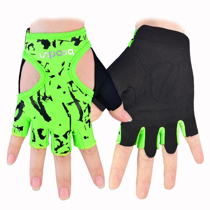 Ladies' Outdoor Climbing & Camping Gloves - Anti-Slip, Half-Finger, Fitness & Dumbbell Equipment