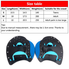 Swimming Paddles - Adjustable Hand Webbed Gloves for Adults & Children, Professional Stroke Practice