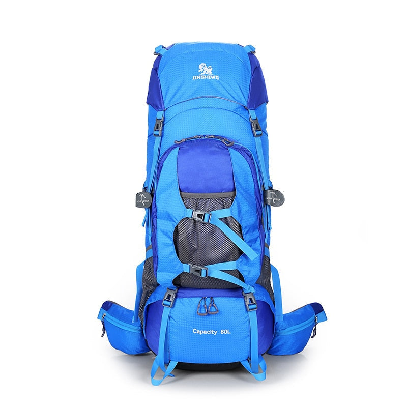 80L Superlight Nylon Camping Hiking Backpack with Aluminum Alloy Support - 1.65kg Outdoor Travel Bag