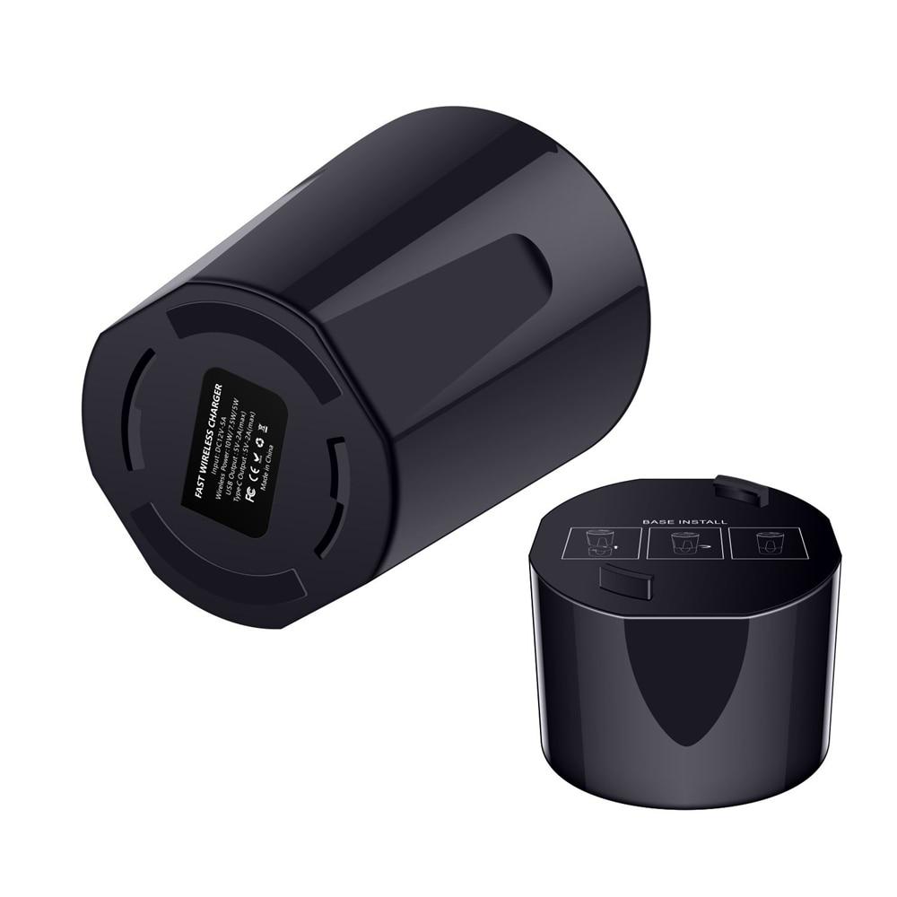 Fast QI Wireless Car Charger For Samsung Galaxy S9 S8 S7 S6 Edge iphone 8 10 X fast wireless charger cup Quick holder - JustgreenBox