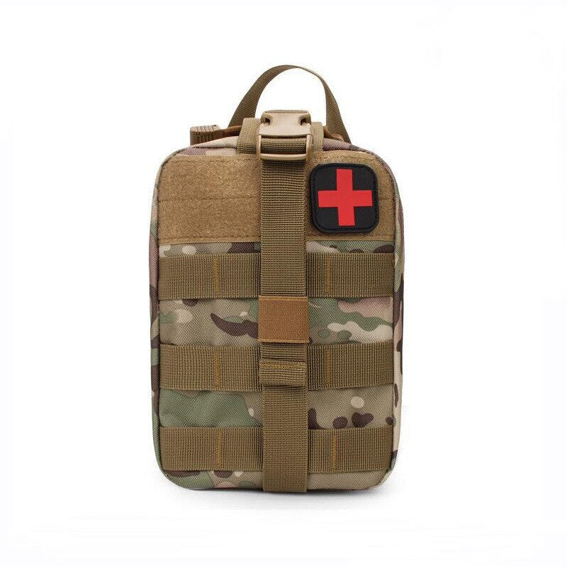 Outdoor Hiking EDC Molle Tactical Pouch - Emergency First Aid Survival Kit for Travel, Camping, Climbing