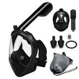 Diving Mask Underwater Scuba Anti Fog Full Face Snorkeling Set With Skid Ring Snorkel