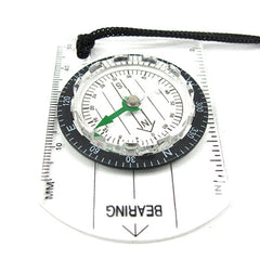 Outdoor Camping Hiking Transparent Plastic Military Compass - Proportional Footprint Travel Kit