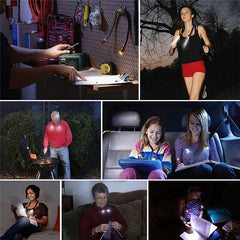 Rechargeable LED Book Lamp - Flexible, Hands-Free Reading Light with USB for Night, Knitting, and Camping