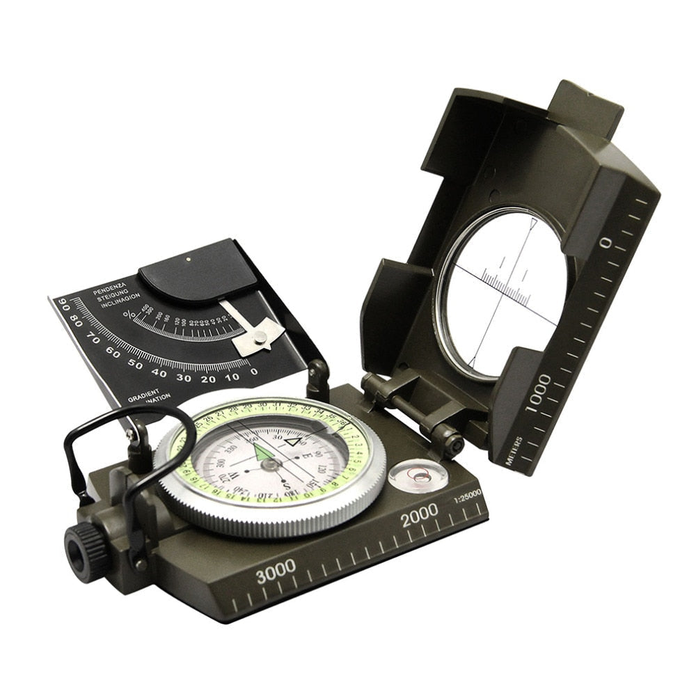 Professional Military Geology Compass - Luminous Sighting Compass for Outdoor Hiking & Camping