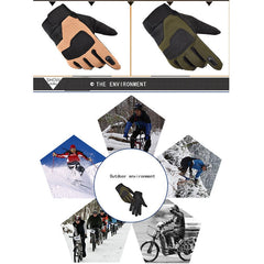 Outdoor Military Tactical Full Finger Gloves - Unisex, Sports Training, Hiking, Cycling, Camping, Hunting