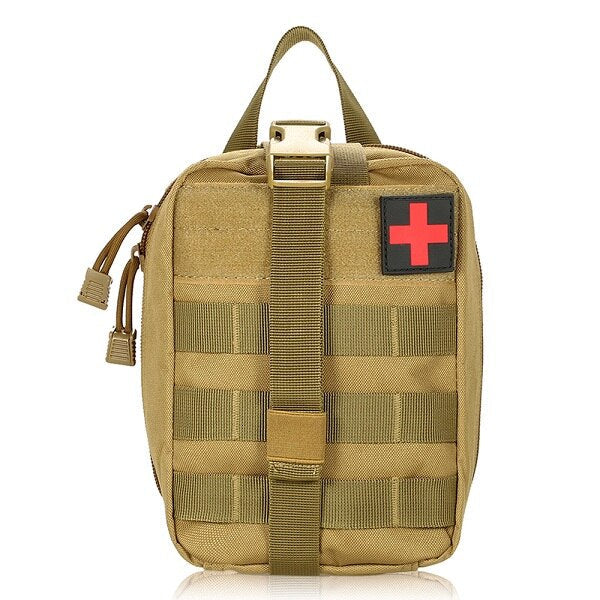Outdoor Hiking EDC Molle Tactical Pouch - Emergency First Aid Survival Kit for Travel, Camping, Climbing
