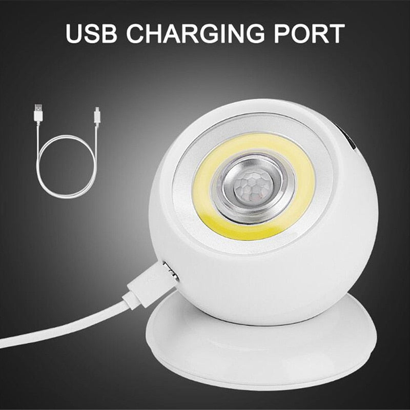 Kabelloses Licht mit Bewegungssensor – wiederaufladbar über USB, batteriebetriebene Wandlampe für den Außen-/Innenbereich, Nachtlicht-Sicherheitstaschenlampe