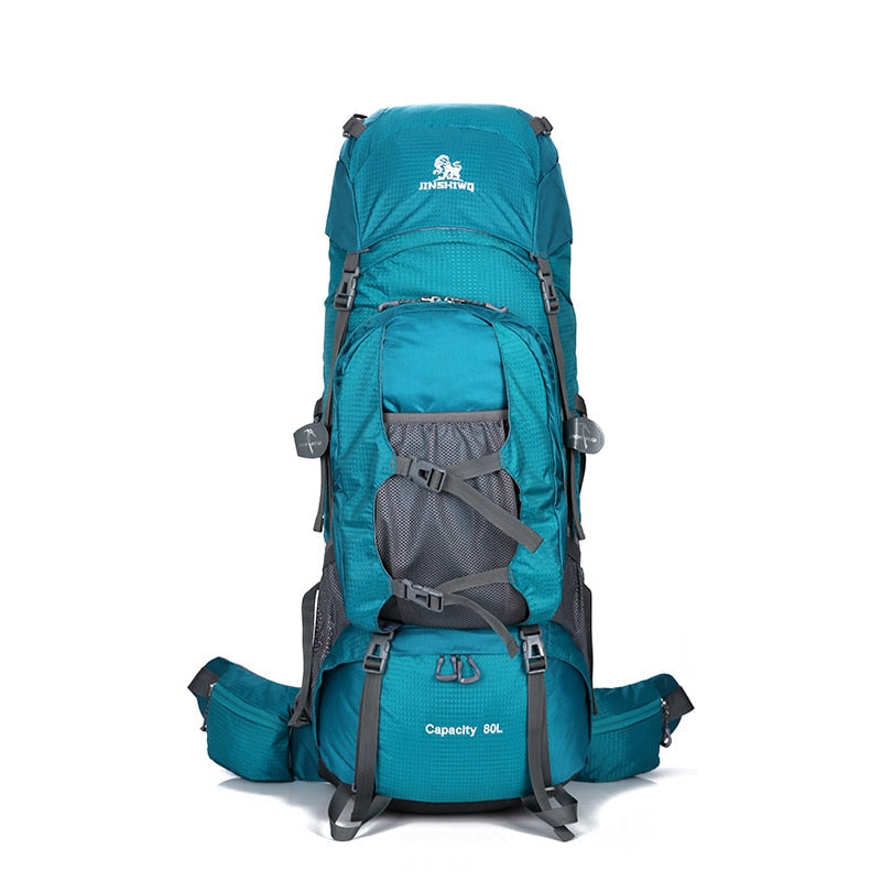 80L Superlight Nylon Camping Hiking Backpack with Aluminum Alloy Support - 1.65kg Outdoor Travel Bag