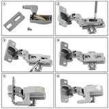 10pcs LED Smart Touch Induction Cabinet Lights - Hinge Sensor Night Lights for Closet, Wardrobe, Cupboard