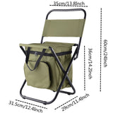 Portable Folding Camping Cooler Chair - Picnic, Fishing, Beach, Hiking, Backpack, Ultralight Seat & Table Stools