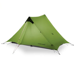 Ultraleichtes 3-Jahreszeiten-Campingzelt für 2 Personen, 15D Silnylon, stangenloses Design