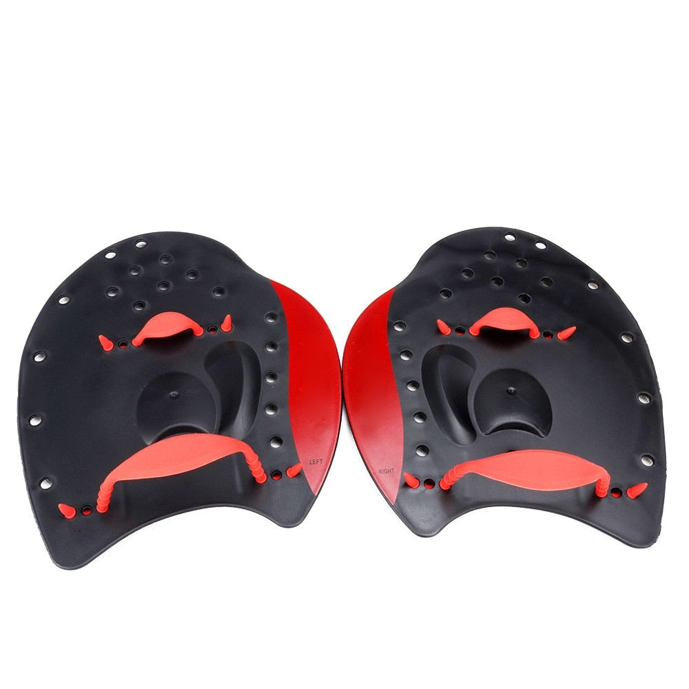 Swimming Paddles - Adjustable Hand Webbed Gloves for Adults & Children, Professional Stroke Practice