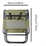 Portable Folding Camping Cooler Chair - Picnic, Fishing, Beach, Hiking, Backpack, Ultralight Seat & Table Stools