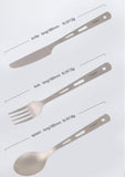 3pcs Ultra Lightweight Cutlery Set: Knife, Fork, Spoon for Home, Travel, Camping, Picnic