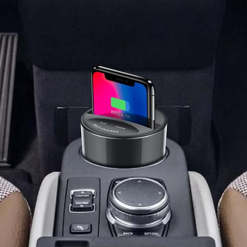 Fast QI Wireless Car Charger For Samsung Galaxy S9 S8 S7 S6 Edge iphone 8 10 X fast wireless charger cup Quick holder - JustgreenBox