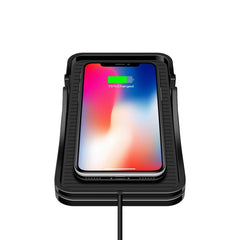 Universal Wireless Car Charger QI Charging Pad, Soft Silicone Mat with GPS Holder Mount for iPhone 8/8Plus Samsung - JustgreenBox