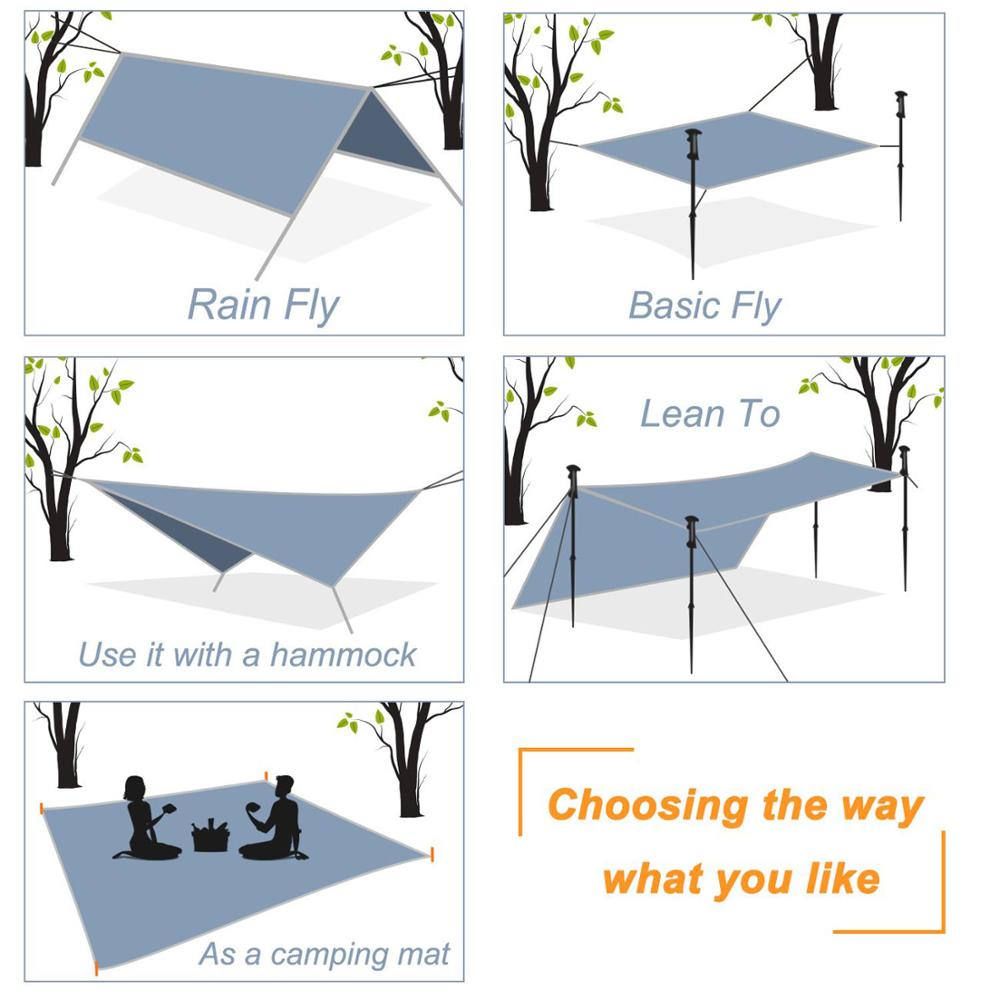 Ultralight Portable Hammock Tent: Wear-Resistant, UV Proof, Waterproof, Multi-functional Mat for Outdoor Use