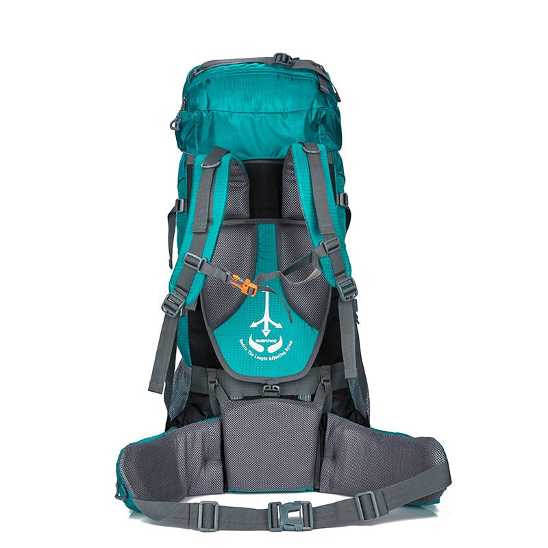 80L Superlight Nylon Camping Hiking Backpack with Aluminum Alloy Support - 1.65kg Outdoor Travel Bag