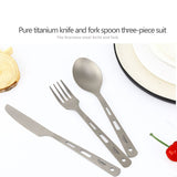 3pcs Ultra Lightweight Cutlery Set: Knife, Fork, Spoon for Home, Travel, Camping, Picnic