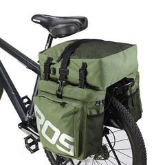 Mountain Road Bicycle 3-in-1 Trunk Bags: Double Side Rear Rack Pannier Pack for Cycling Luggage Carrier