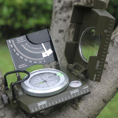 Professional Military Geology Compass - Luminous Sighting Compass for Outdoor Hiking & Camping