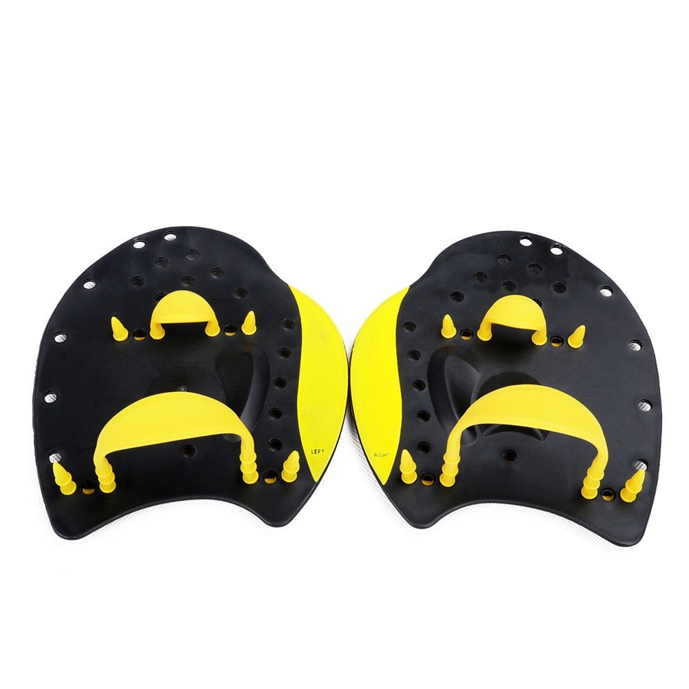 Swimming Paddles - Adjustable Hand Webbed Gloves for Adults & Children, Professional Stroke Practice