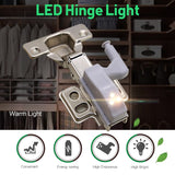 Universal Cabinet LED Light with Sensor - Battery-Powered Night Lamp for Kitchen, Wardrobe, Closet, and Cupboard