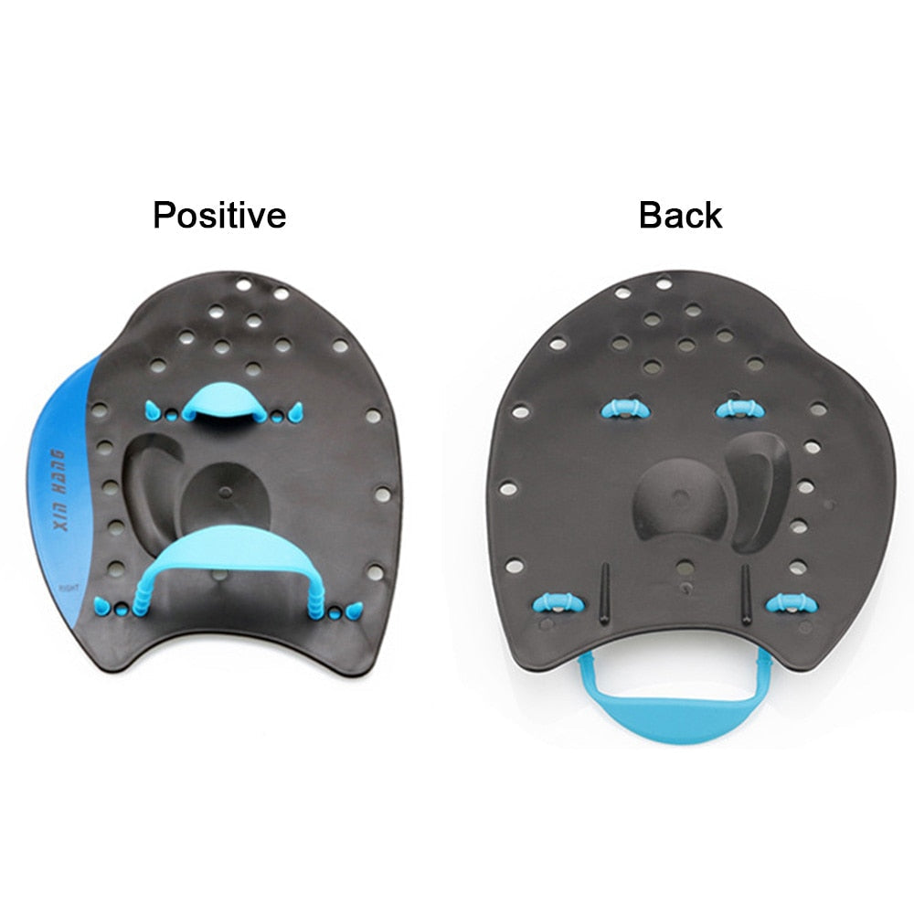 Swimming Paddles - Adjustable Hand Webbed Gloves for Adults & Children, Professional Stroke Practice