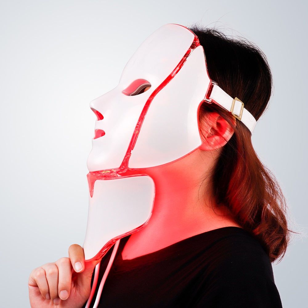 7 Colors Led Facial Mask Korean Acne Neck Beauty Therapy Machine Light