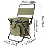 Portable Folding Camping Cooler Chair - Picnic, Fishing, Beach, Hiking, Backpack, Ultralight Seat & Table Stools