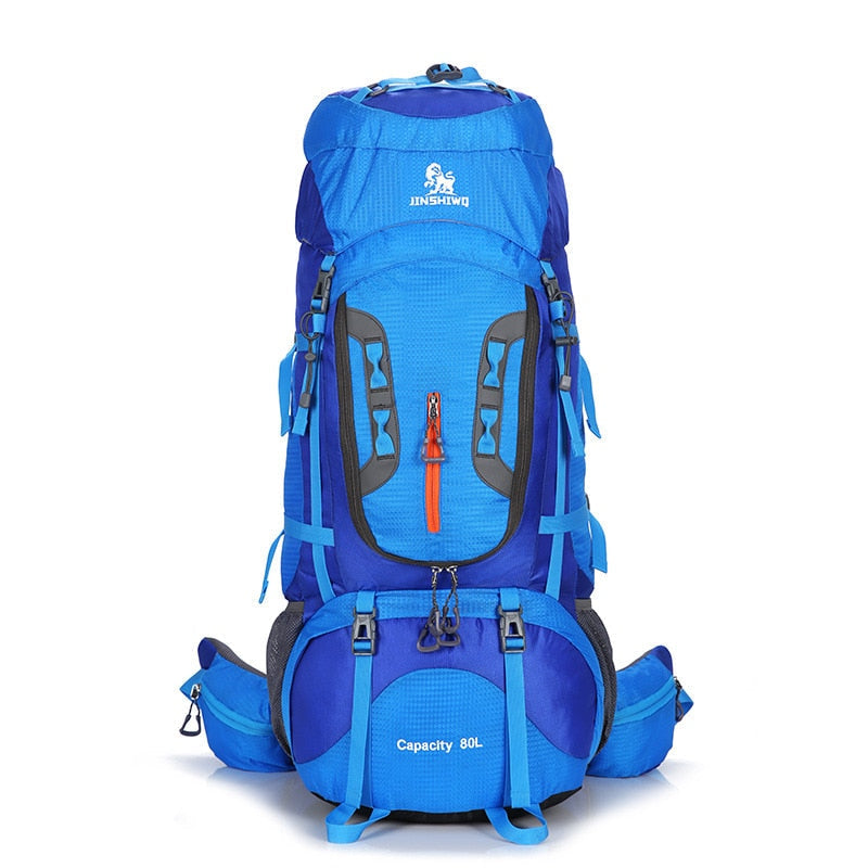 80L Superlight Nylon Camping Hiking Backpack with Aluminum Alloy Support - 1.65kg Outdoor Travel Bag