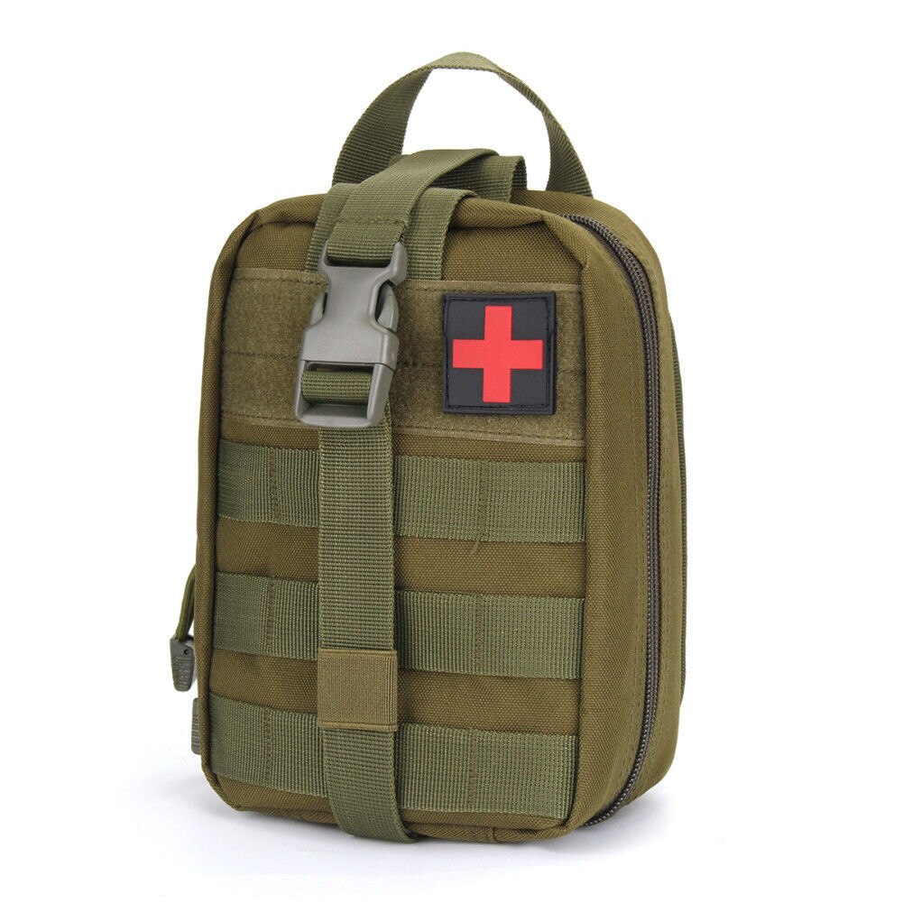 Outdoor Hiking EDC Molle Tactical Pouch - Emergency First Aid Survival Kit for Travel, Camping, Climbing