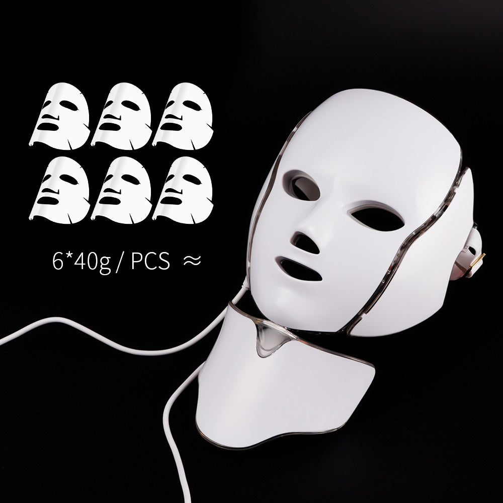 7 Colors Led Facial Mask Korean Acne Neck Beauty Therapy Machine Light