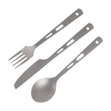 3pcs Ultra Lightweight Cutlery Set: Knife, Fork, Spoon for Home, Travel, Camping, Picnic