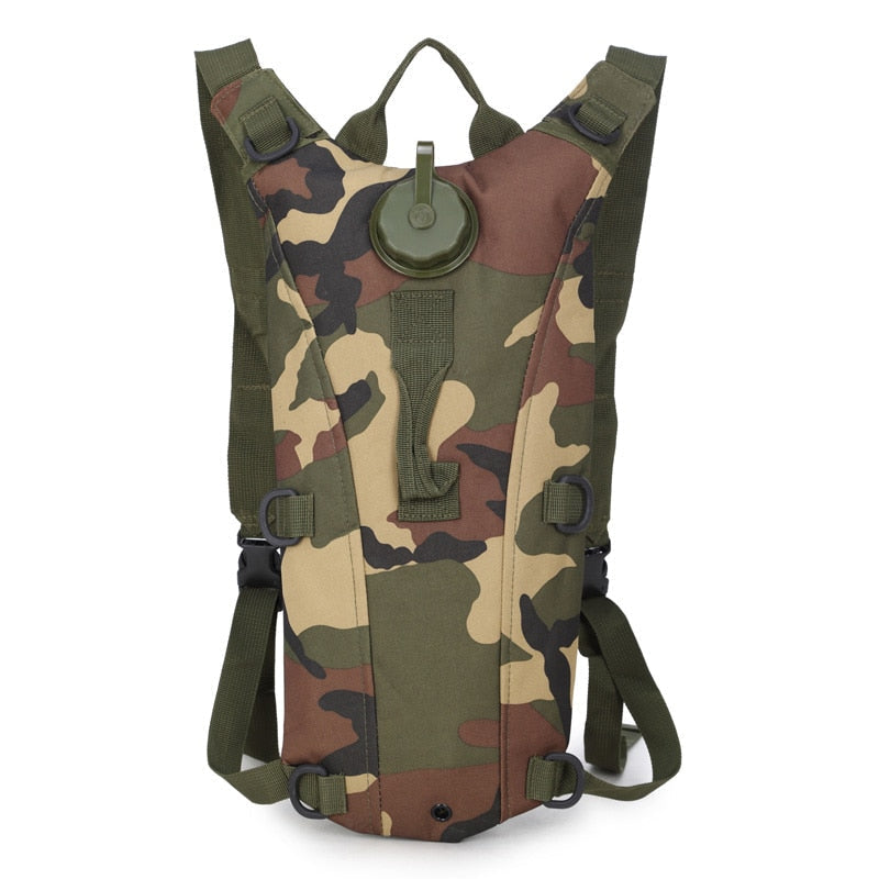 3L Tactical Hydration Backpack - Military Water Bag for Running, Cycling, Camping - Unisex Drinking System