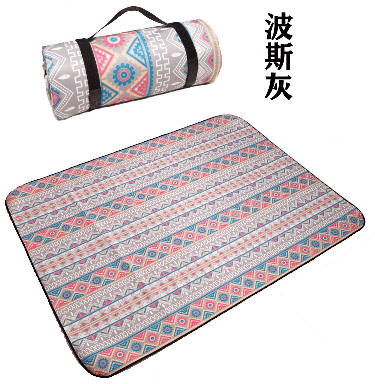 2Mx2M Ethnic Camping Mat - Thickened, Waterproof, Portable Picnic Cloth, Moisture-Proof Outdoor Floor Mat