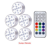 13 LED Underwater Light, 16 Colors RGB, IP68 Waterproof, RF Remote Control, Submersible for Pool, Pond, Vase