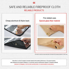 Fireproof Barbecue Mat - Heat Insulation Pad for Camping, Picnic, BBQ - High Temp Anti-Scald Flame Retardant Cloth