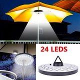 Durable Portable Camping Lights: 24/36/48 LED Outdoor Lantern Poles for Garden, Umbrella, and Night Use