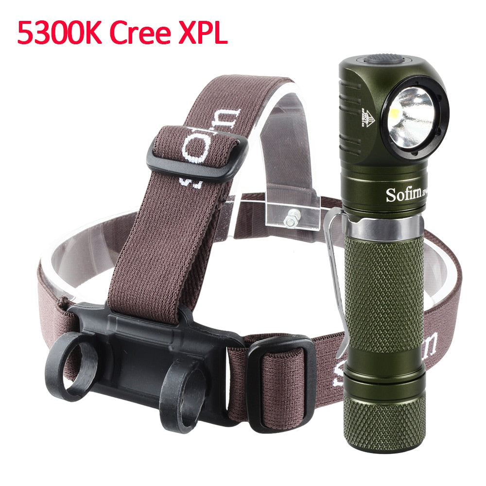 1200lm LED Headlamp XPL 18650 USB Rechargeable, Magnetic Tail Cap, Bright Outdoor Fishing Headlight