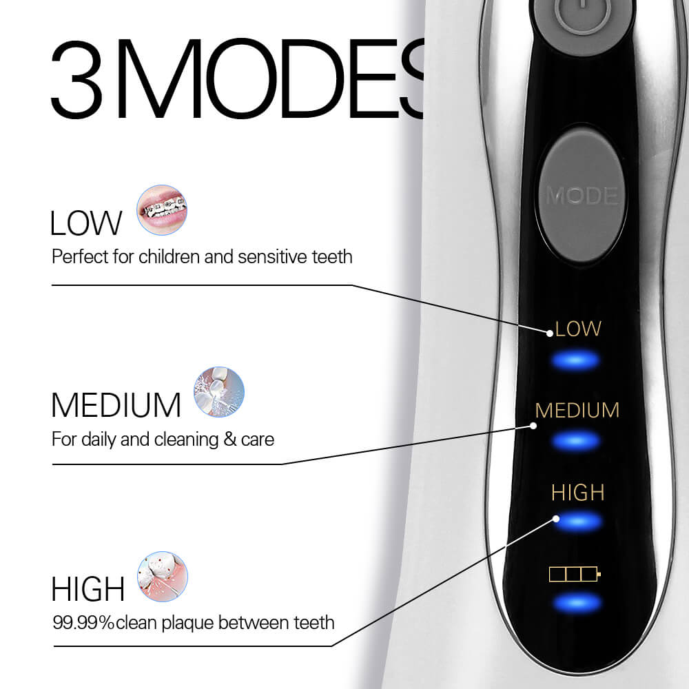 Portable Cordless Water Dental Flossier with 5 Jet Tips