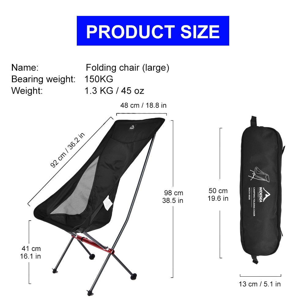 Folding Camping Fishing Chair - Portable Beach Chaise Longue for Relaxing, Travel, Picnic, and Leisure