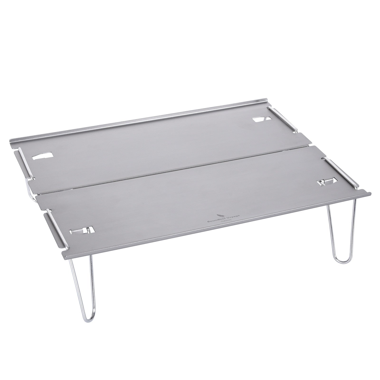 Lightweight Aluminium Alloy Camping Table - Hard-Topped, Folding, Mini Size with Carry Bag