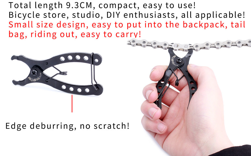 Bike Mini Chain Quick Link Tool - Master Link Remover, Connector Opener, Plier with Free Chain Hook