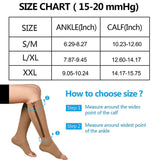 Zipper Compression Socks for Women & Men - Open Toe, Knee High, Calf Support for Circulation, Walking, Running, Medical Use