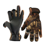 Waterproof Winter Fishing Gloves for Men - Three Finger Cut, Anti-slip, Ideal for Fly Carp Fishing & Hunting