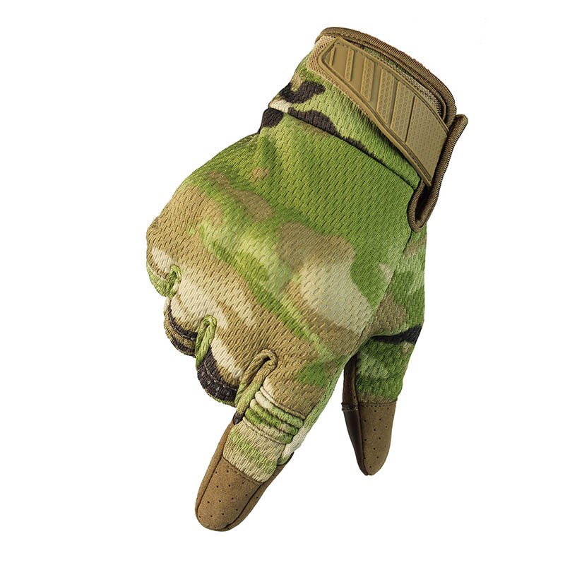 Camouflage Tactical Full Finger Touch Screen Gloves - Military, Hunting, Hiking, Camping, Breathable Sport Gloves