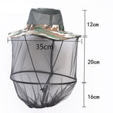 Anti-Mosquito Bug Bee Insect Mesh Hat - Head Face Protection Net for Travel, Camping, Fishing - New Fashion Product