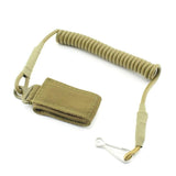 Coil Sling Rope Lanyard Molle Elastic Hunt Pistol Tool Belt Backpack Airsoft Gun Handgun Shooting Military Bag Strap